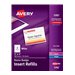 Avery Name Badge Insert Refills 5392