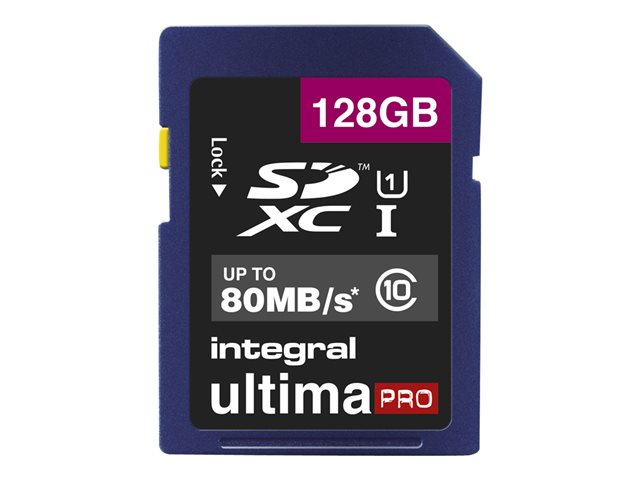 Image of Integral UltimaPro - flash memory card - 128 GB - SDXC UHS-I