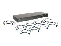 IOGEAR USB PS/2 Combo KVM Switch with Cables GCS16KIT