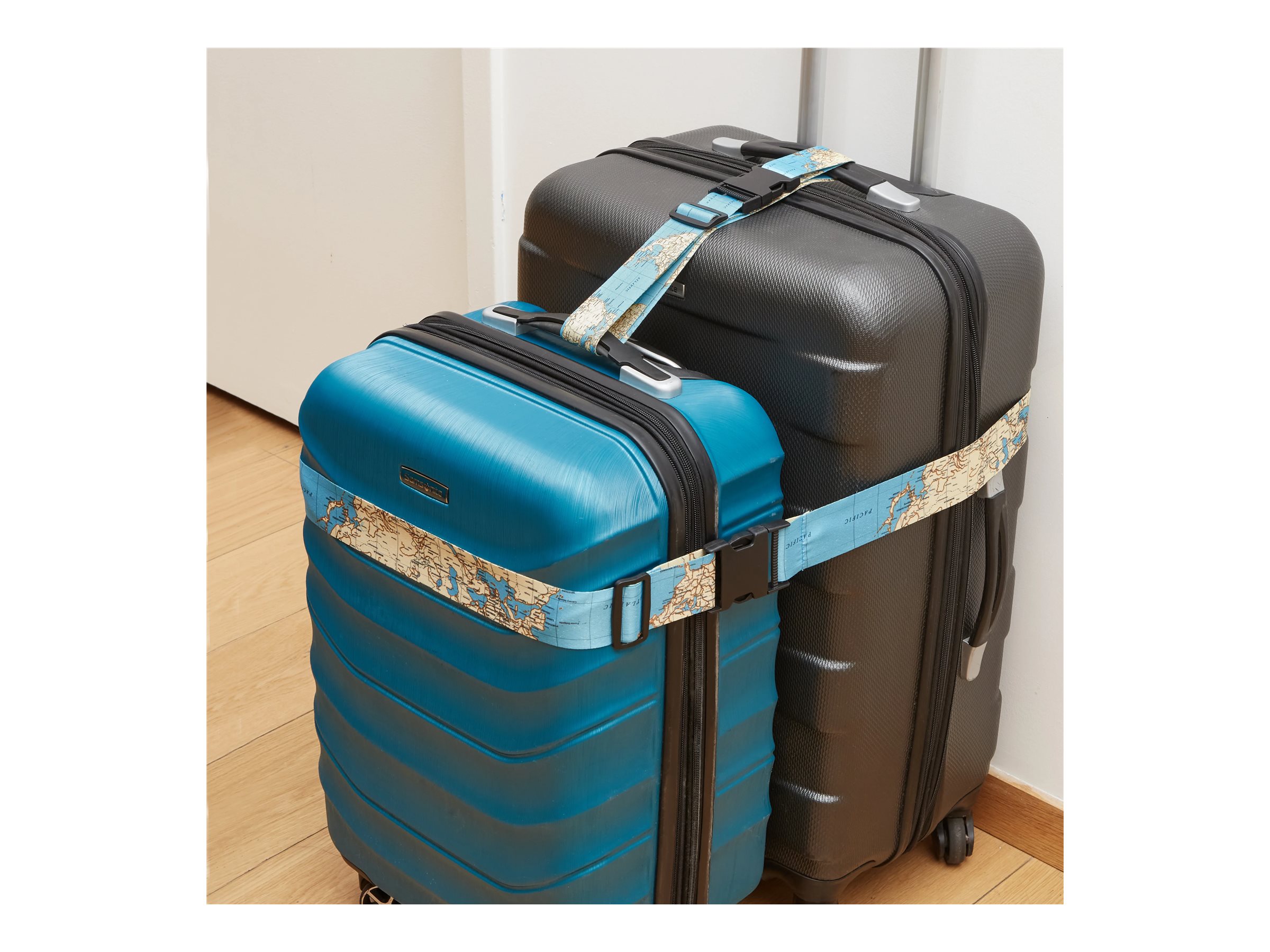 Kikkerland World Traveler Strap for Luggage - 2 piece
