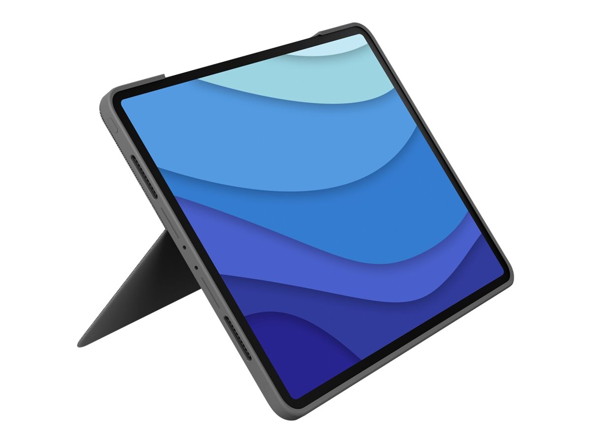 Logitech Combo Touch - klávesnice a pouzdro - s trackpad - QWERTY - španělská - oxfordská šedá Vstupní zařízení – foto 3