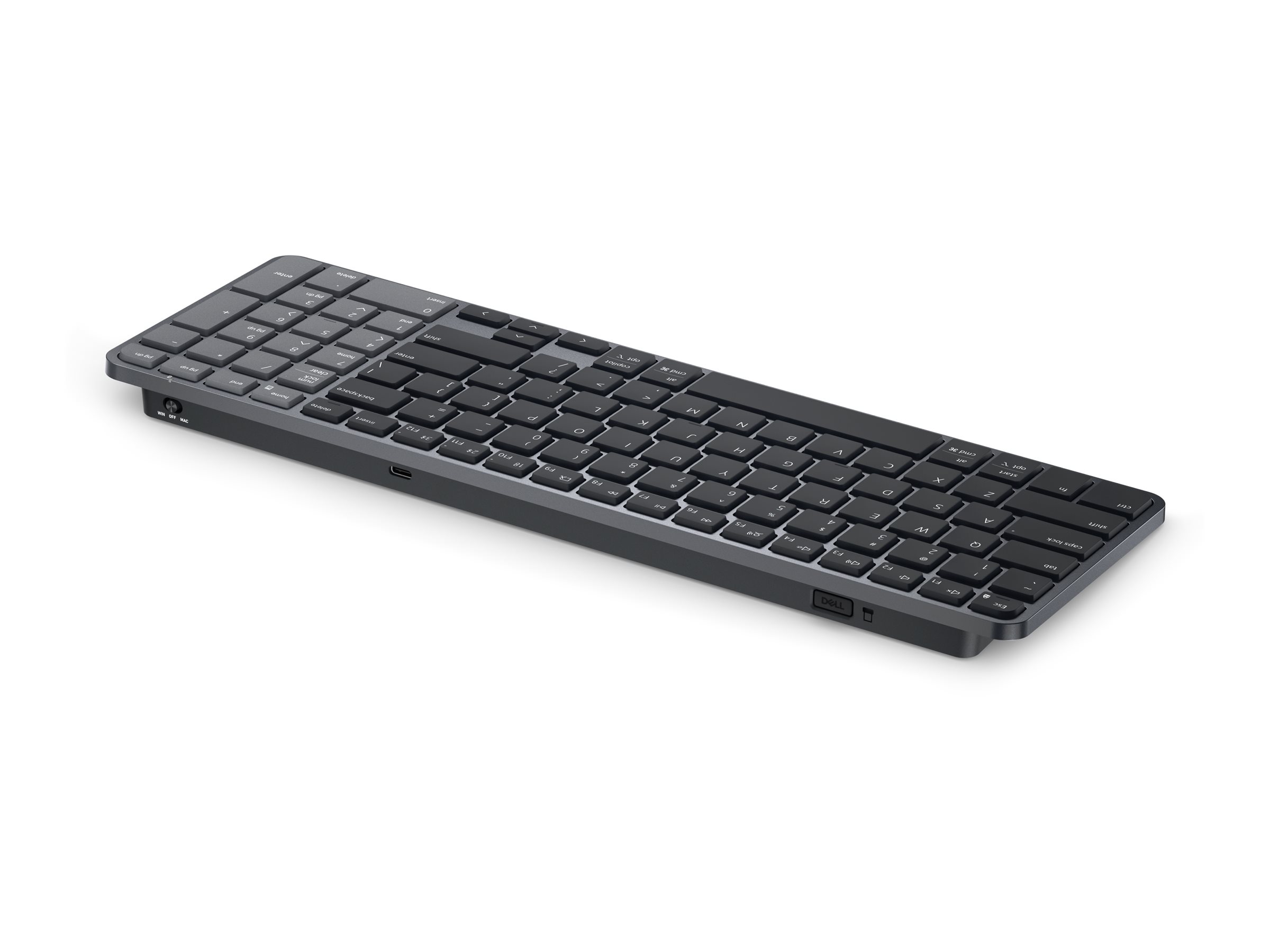 Dell Pro 7 KB746 keyboard rechargeable compact QWERTY US graphite Input Product shot Front 79951