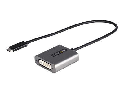 StarTech.com USB C to DVI Adapter, 1920x1200p, USB-C to DVI-D Adapter, USB Type C to DVI Monitor, Video Converter, Thunderbolt 3 Compatible, USB-C to DVI Dongle, 12" Long Attached Cable