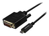 StarTech.com 10ft (3m) USB C to DVI Cable, 1080p (Single Link) USB Type-C (DP Alt Mode HBR2) to DVI-Digital Video Adapter Cable, Thunderbolt 3 Compatible, Laptop to DVI Monitor/Display - USB-C Adapter Cable (CDP2DVI3MBNL) Ekstern videoadapter