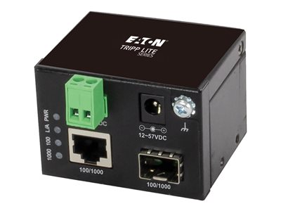 Eaton Tripp Lite Series Unmanaged Industrial Gigabit Copper to Fiber Media Converter