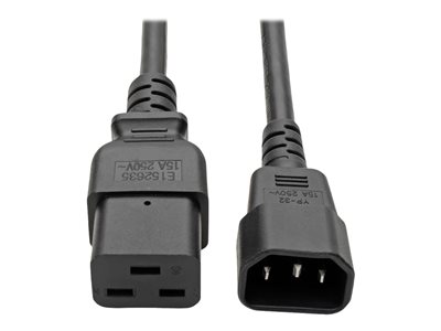 Tripp Lite 10ft Power Cord Extension Cable C19 to C14 Heavy Duty 15A 14AWG 10'
