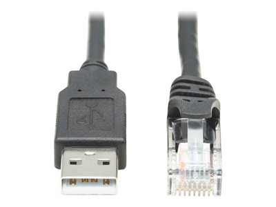 Tripp Lite USB Type-A to RJ45 Rollover Console Cable, M/M, Black
