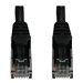 Eaton Tripp Lite Series Cat6a 10G Snagless Molded UTP Ethernet Cable (RJ45 M/M), PoE, Black, 2 ft. (0.6 m)