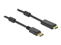 DeLOCK Video/audiokabel DisplayPort / HDMI 3m Sort