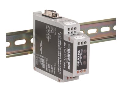 Black Box RS-232<->RS-422/RS-485 DIN Rail Opto-Isolated Convertor