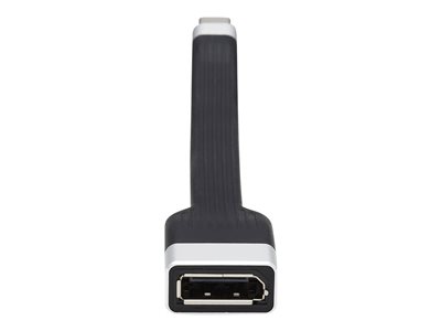 Eaton Tripp Lite Series USB-C to DisplayPort Flat Adapter Cable (M/F), 4K 60 Hz, Thunderbolt 3 Compatible, Black, 5 in. (12.7 cm)