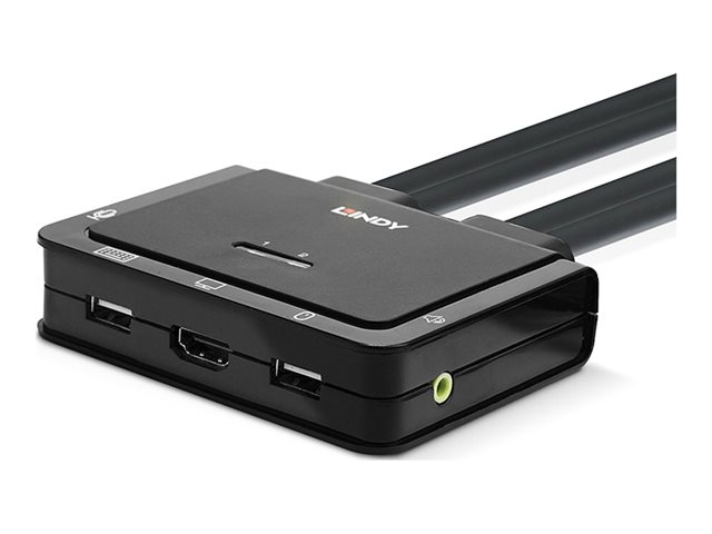 LINDY HDMI KVM Switch 2 Port USB 2.0