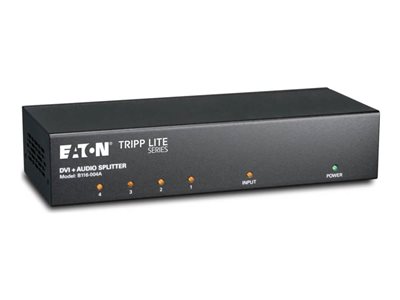 Tripp Lite 4-Port DVI Single Link Video / Audio Splitter / Booster DVIF/2xF TAA