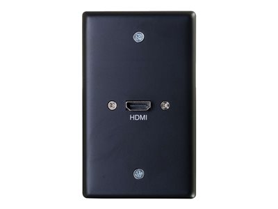 C2G Single Gang Wall Plate with HDMI Pigtail Black