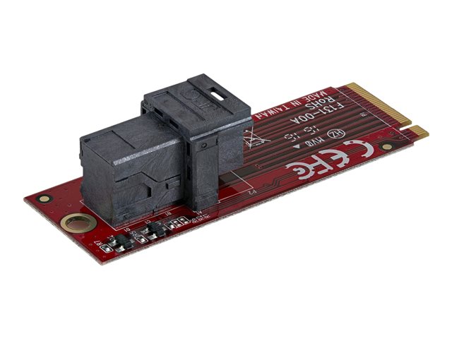 Image of StarTech.com U.2 to M.2 Adapter - for 1 x U.2 PCIe NVMe SSD - M.2 PCIe x4 Host Interface - U.2 SSD - M.2 PCIe Adapter - U.2 Drive (M2E4SFF8643) - interface adapter - SAS - M.2 Card