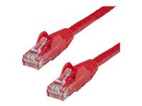 StarTech.com 15ft CAT6 Ethernet Cable, 10 Gigabit Snagless RJ45 650MHz 100W PoE Patch Cord, CAT 6 10GbE UTP Network Cable w/Strain Relief, Red, Fluke Tested/Wiring is UL Certified/TIA - Category 6 - 24AWG (N6PATCH15RD)
