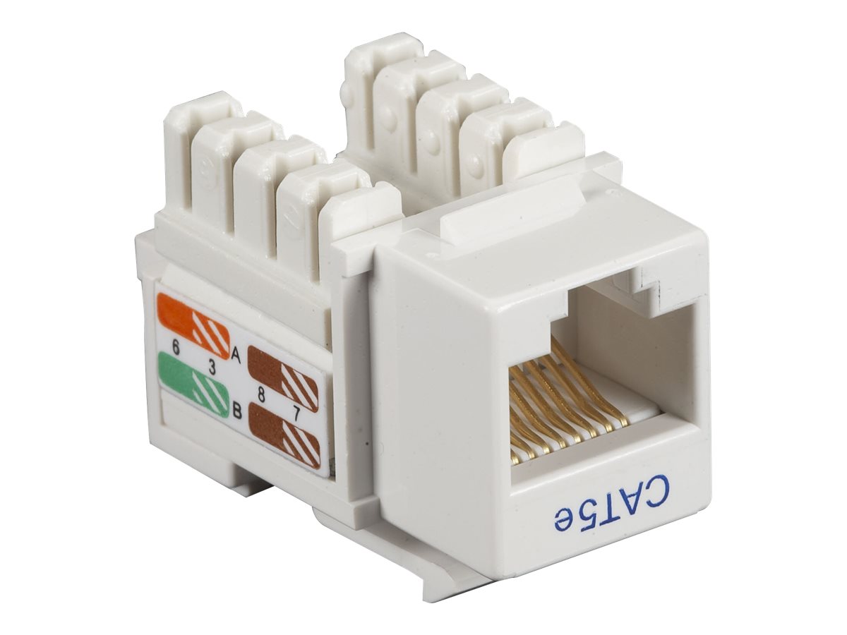 CAT5E KEYSTONE JACK - UNSHIELDED, RJ45, WHITE