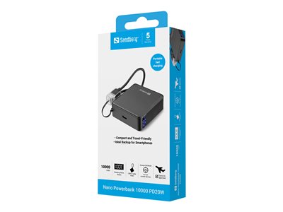 SANDBERG Nano Powerbank 10000 PD20W Smartphone Zubehör