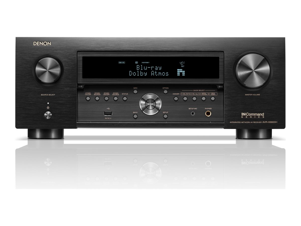 Denon 11.4-?hannel 8K HDR AV Network Receiver - Black - AVR-X6800H