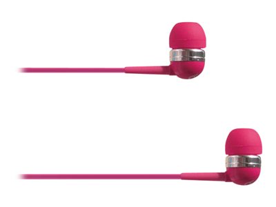 4XEM Earphones with mic ear-bud wired 3.5 mm jack pink 