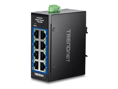 TRENDnet 8-Port Industrial Gigabit DIN-Rail Mini Switch