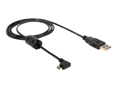 DELOCK USB Kabel A -> Micro-B 90° St/St 1.00m sw - 83250