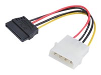 Prokord 4-PIN intern strøm (male) - 15 pin Serial ATA strøm (female) Strømkabel 