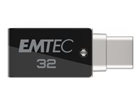 EMTEC Mobile & Go T260C 32GB USB 3.2 / USB-C Sort Sølv