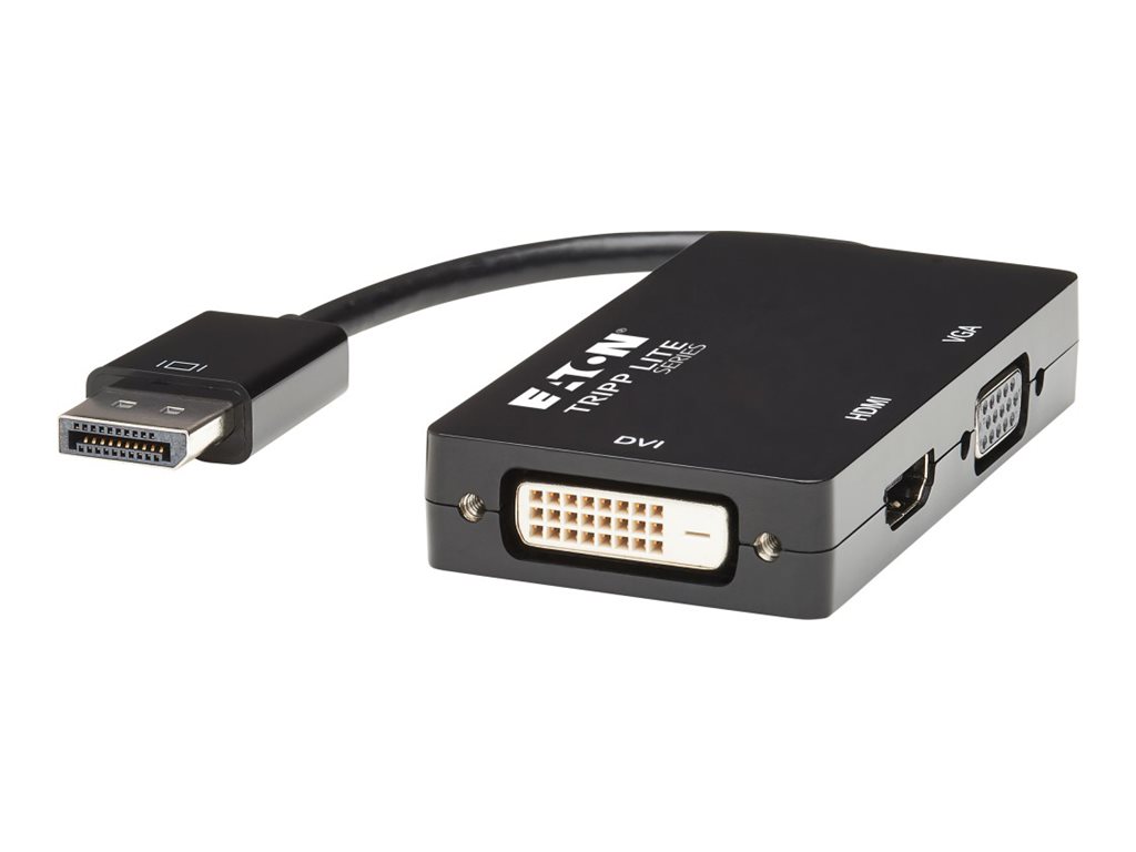 Eaton Tripp Lite Series DisplayPort 1.2 to VGA/DVI/HDMI All-in-One Converter Adapter, 4K x 2K HDMI @ 60 Hz