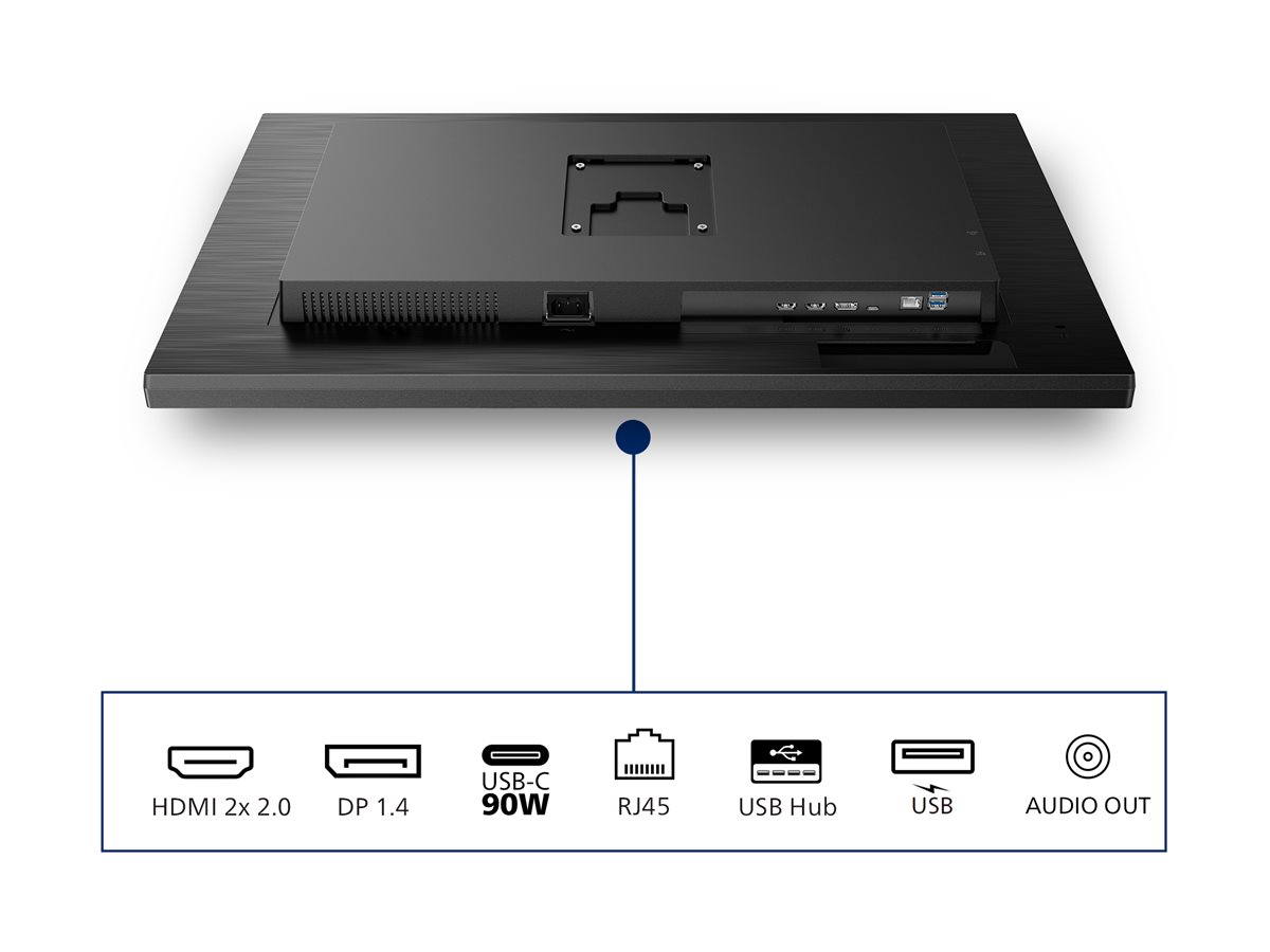Philips 32B1U3900 3000 Series LED monitor 4K Product shot Ports / controls 75500