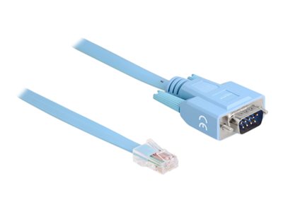 DELOCK Adapter RS-232 DB9 Stecker zu 1 x Seriell RS-232 RJ45