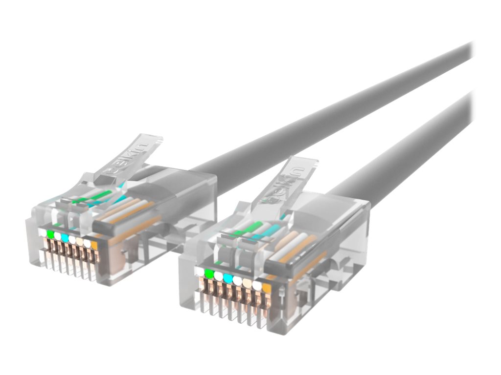 Belkin 7ft CAT5e Ethernet Patch Cable, RJ45, M/M, Gray
