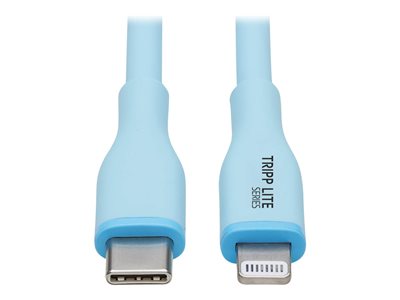 Eaton Tripp Lite Series Safe-IT USB-C to Lightning Sync/Charge Antibacterial Cable, Ultra Flexible, MFi Certified