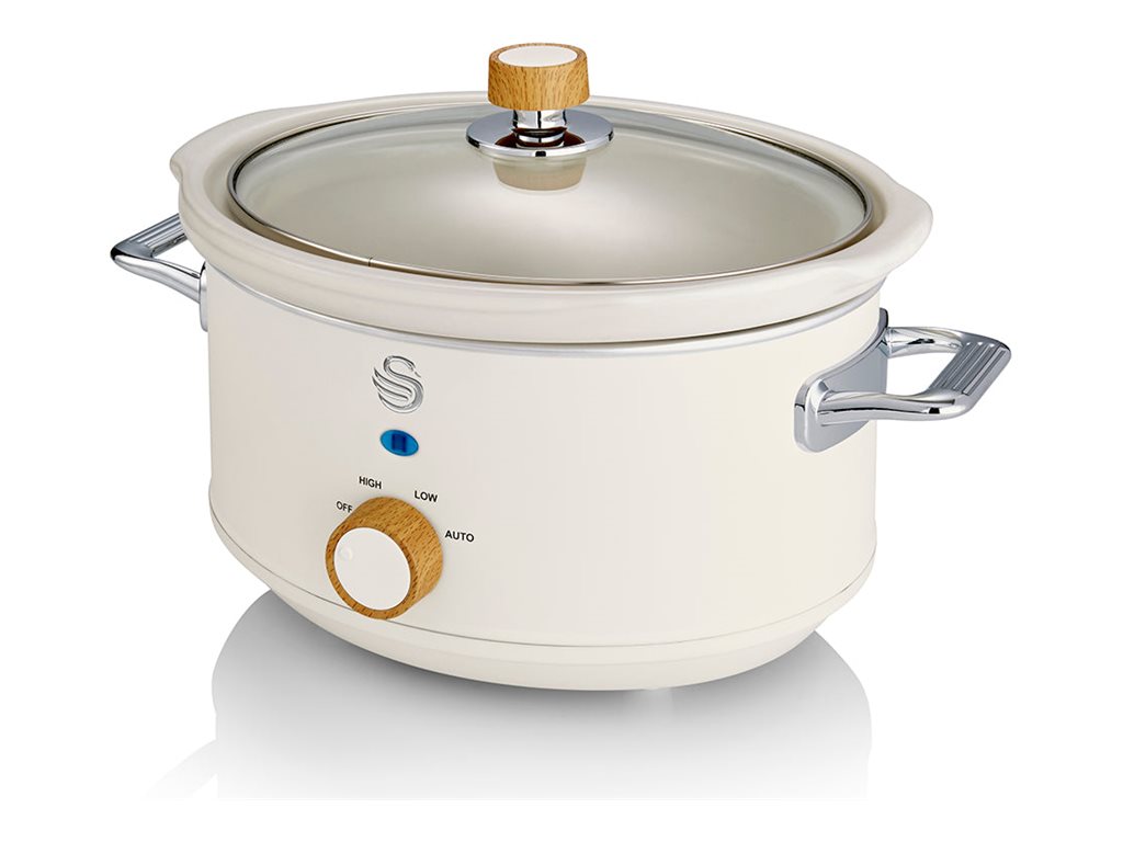 Swan Nordic Slow Cooker - 3.5L - White - SF17021WHTN