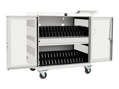 Tripp Lite 32-Port USB Charging Cart Storage Station iPad Android Tablet White