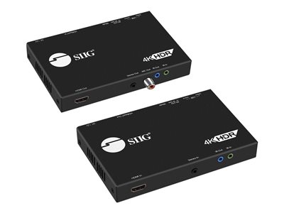 SIIG 4K HDR HDMI 2.0 & USB 2.0 Extender Over HDBaseT with RS-232 & IR