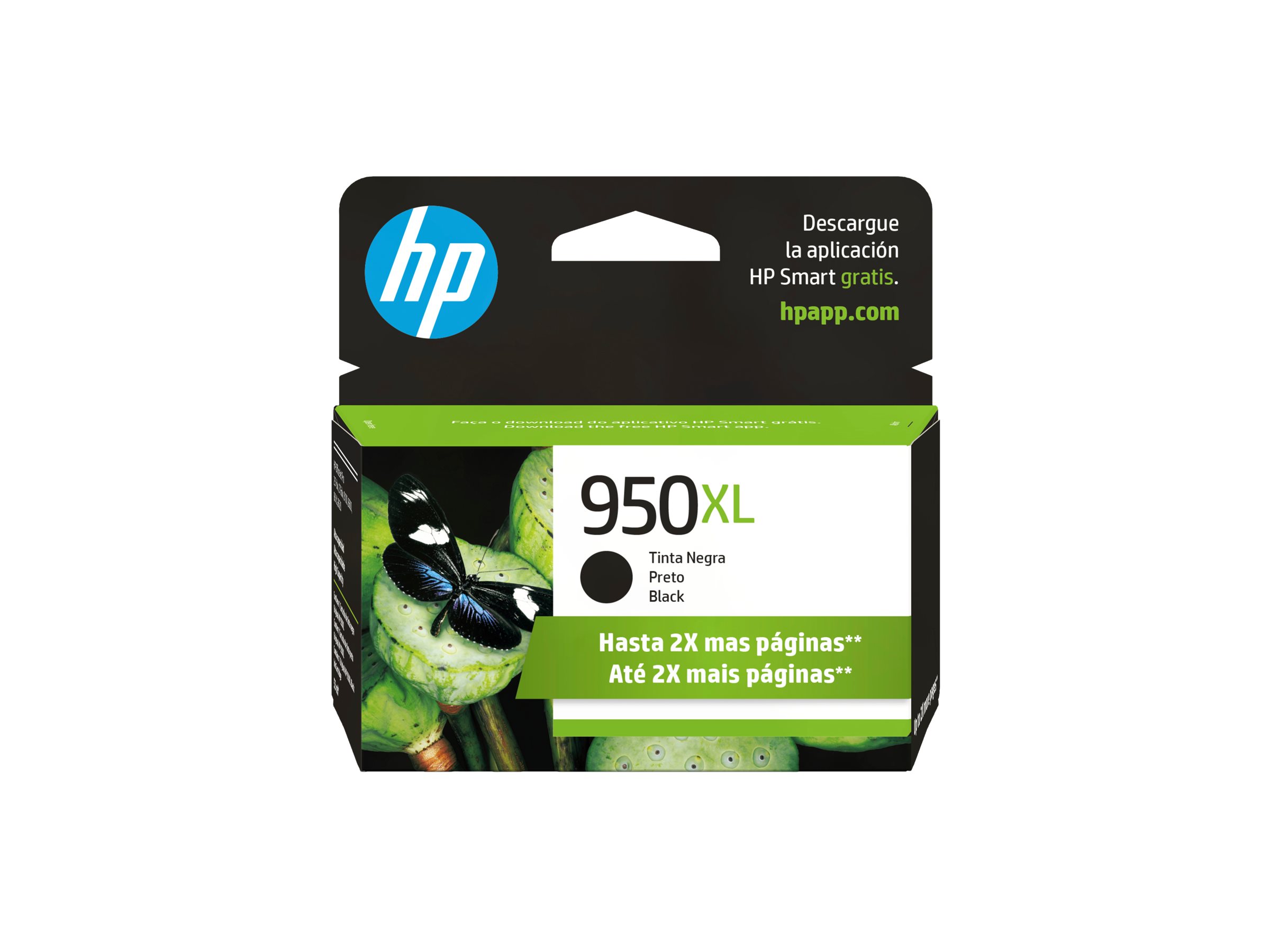 HP 950XL - 53 ml - Alto rendimiento - negro - original - cartucho de tinta - para Officejet Pro 251dw, 276dw, 8100, 8600, 8610, 8620, 8630