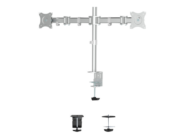 NEOMOUNTS Flat Desk Mount 2 screens Silv