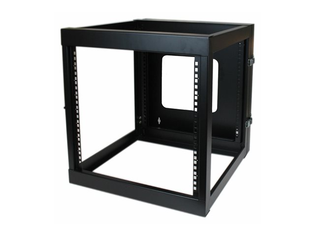 StarTech.com 12U Hinged Open Frame Wall Mount Server Rack - 4 Post 22 in. Depth Network Equipment Rack Cabinet - 140 lbs capacity (RK1219WALLOH) - rack - 12U