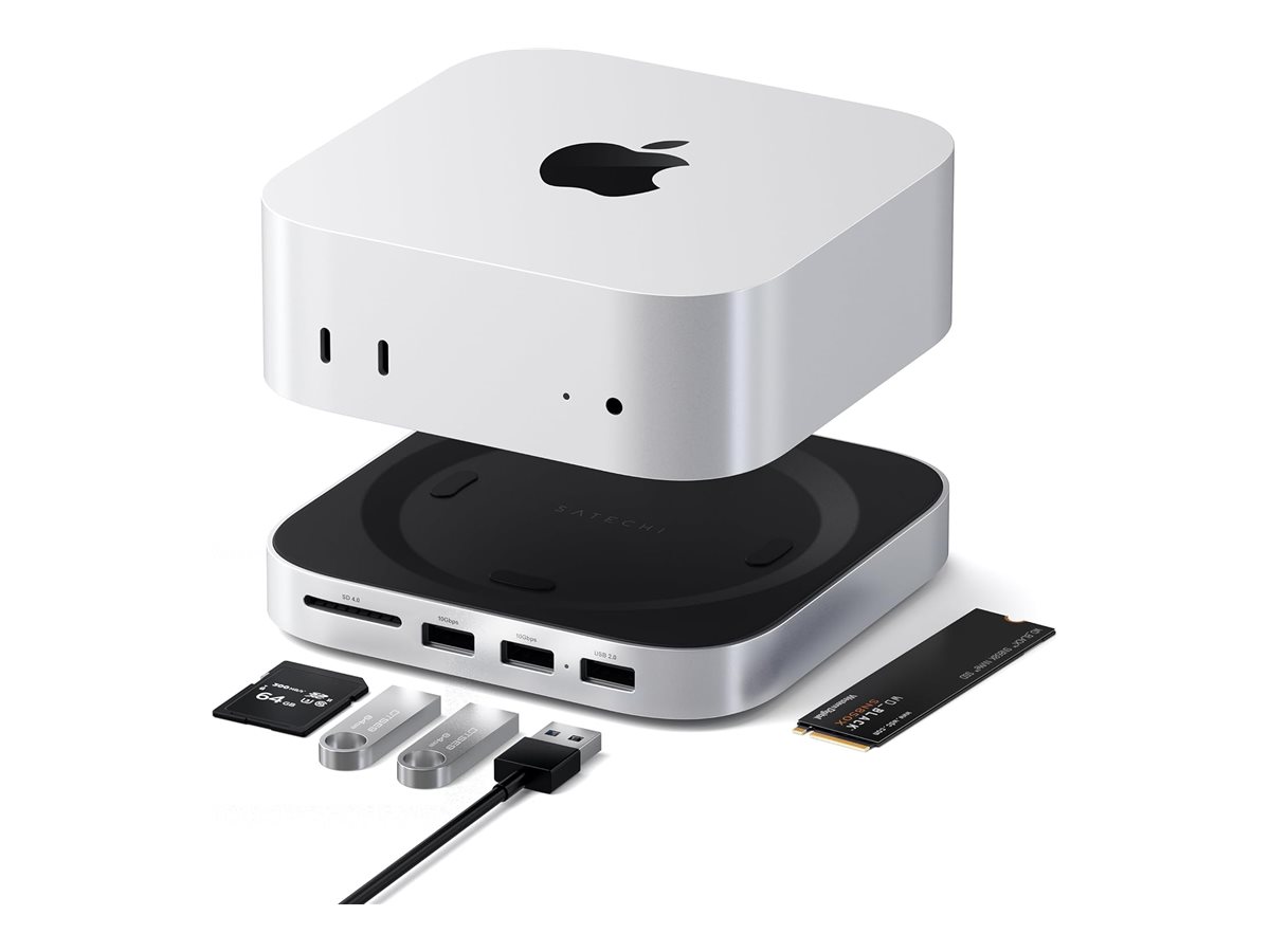 Satechi Stand & Hub with SSD Enclosure for Mac Mini M4 - ST