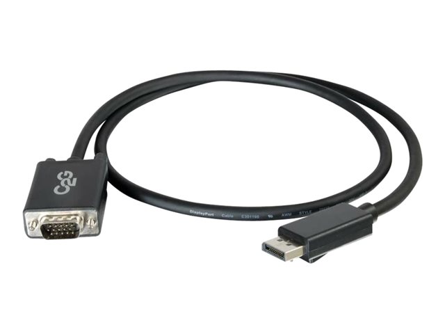 C2G 1m DisplayPort to VGA Adapter Cable - DP to VGA - Black - kabel DisplayPort - 1 m – foto 2