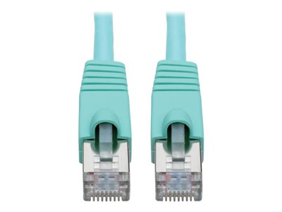 Eaton Tripp Lite Series Cat6a 10G Snagless Shielded STP Ethernet Cable (RJ45 M/M), PoE, Aqua, 8 ft. (2.43 m)