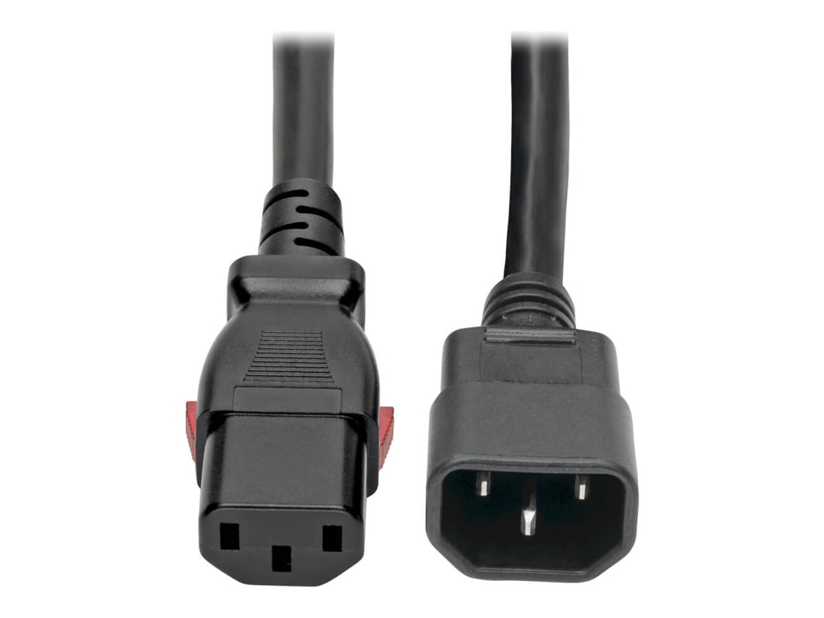 Tripp Lite C14 Male to C13 Female Power Cable, Locking C13 Connector, Heavy Duty