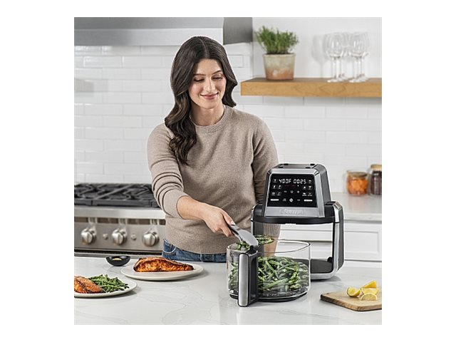 Gourmia Fry 'N Fold Hot Air Fryer - Black/Silver - 7qt - GAF789