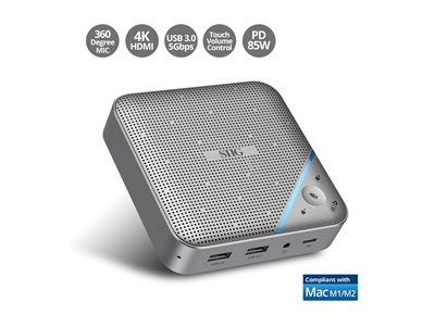 SIIG USB-C Multitask Mini Dock with Conference Speaker