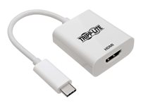 Tripp Lite USB C to HDMI 4K Adapter Converter USB Type C 3.1 Thunderbolt 3 Compatible M/F White 6in Ekstern videoadapter