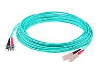 AddOn 30m SC to ST OM4 Aqua Patch Cable