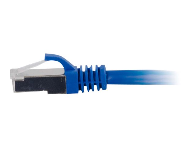 C2G Cat6a Booted Shielded (STP) Network Patch Cable - patch kabel - 30 cm - modrá – foto 3