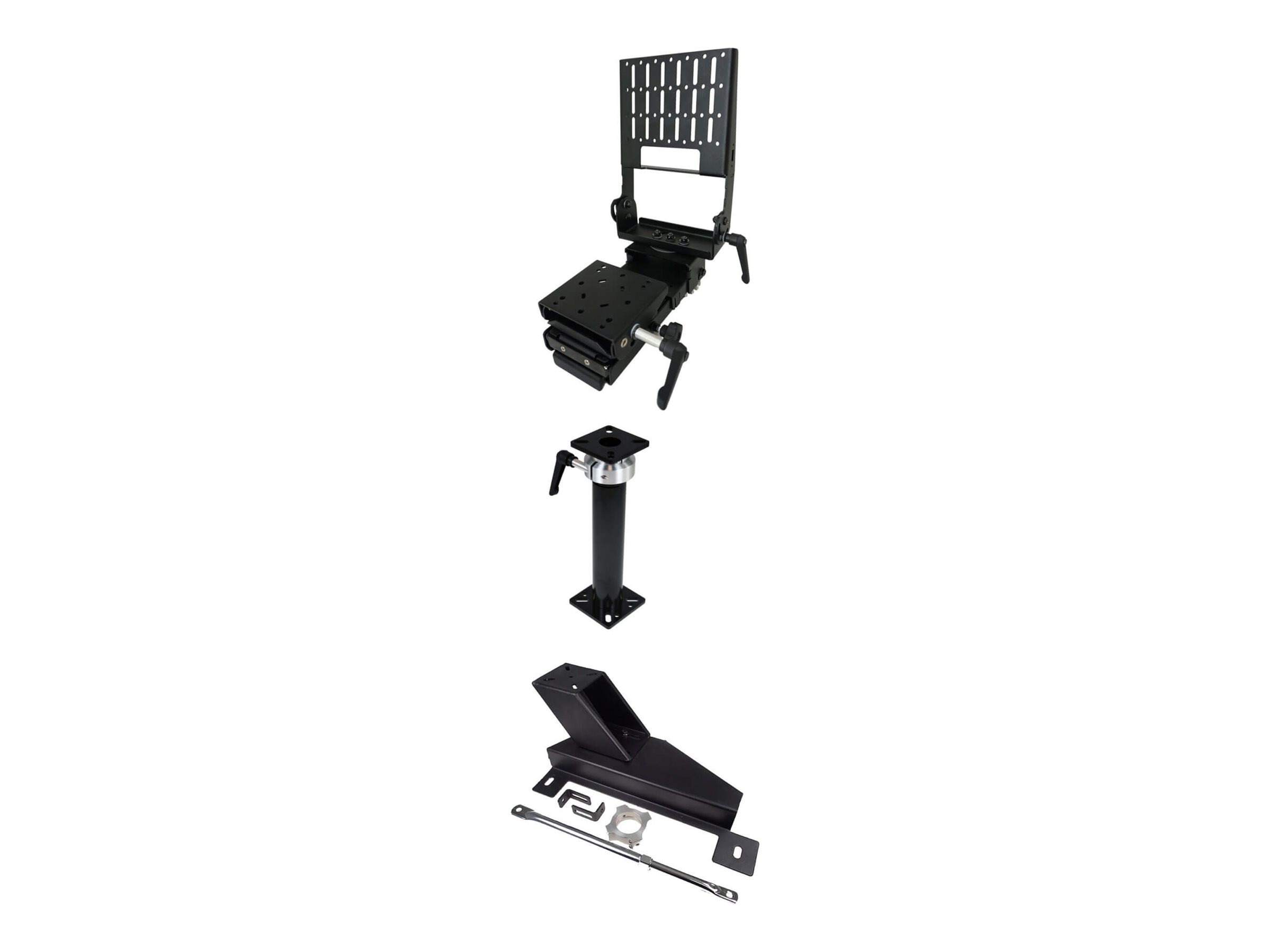Havis Premium - Mounting kit (heavy duty vehicle specific base plate, heavy duty pole with height adjust handle, keyboard mount, motion device, stability support arm, monitor mount)