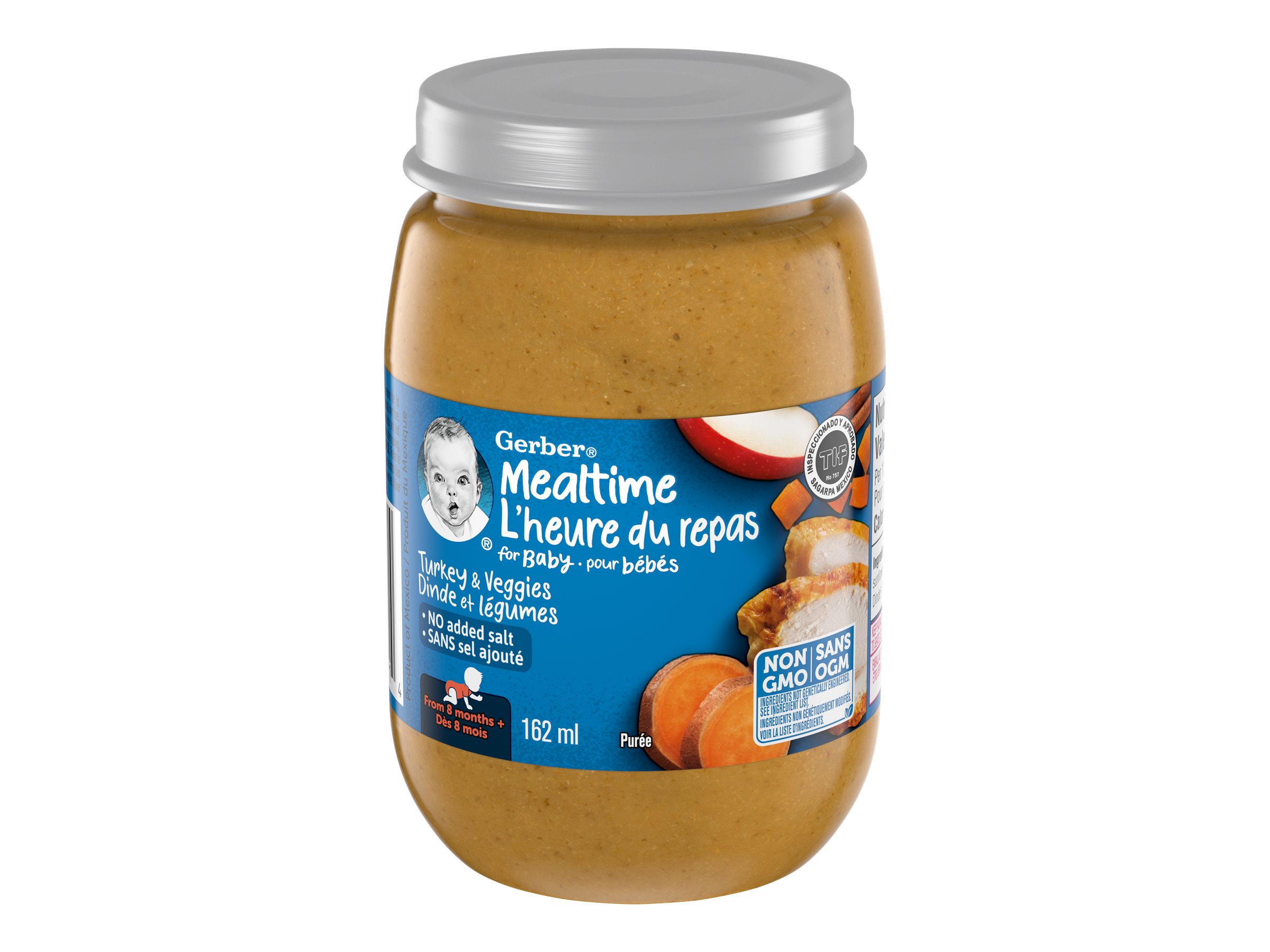 Gerber Mealtime Turkey & Veggies - Baby Puree - 162ml